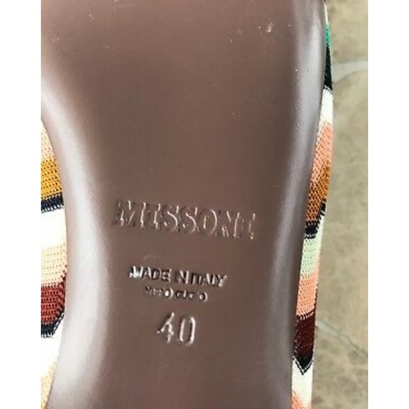 Missoni zig- zag so 9 made in Italy flats - Picture 5 of 7